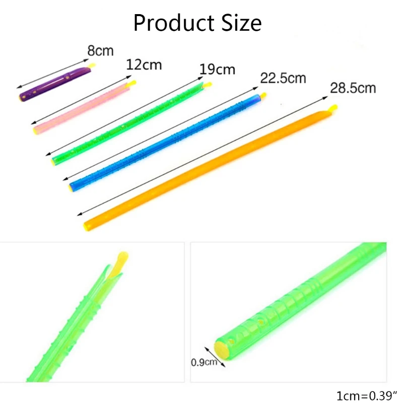 30 pçs 5 cores saco aferidor do fechamento varas portátil recipiente de poupança de alimentos plástico clipes de vedação fresco-mantendo a haste da