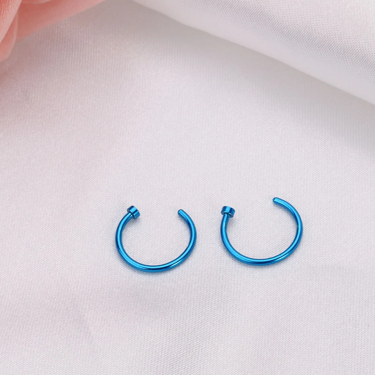 

2 Pcs Titanium Steel Nose Ring Jewelry Piercing Hoop Rings Stud Studs Piercings Hoops Jewellery