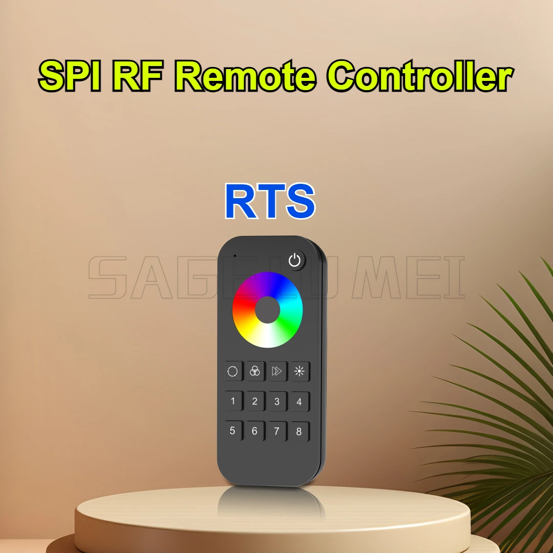 

SPI RF Remote Controller RTS Skydance Used for RGB/RGBW LED controller Remote distance 30M WS2811/2812/2813 WS2815 Strip Lights