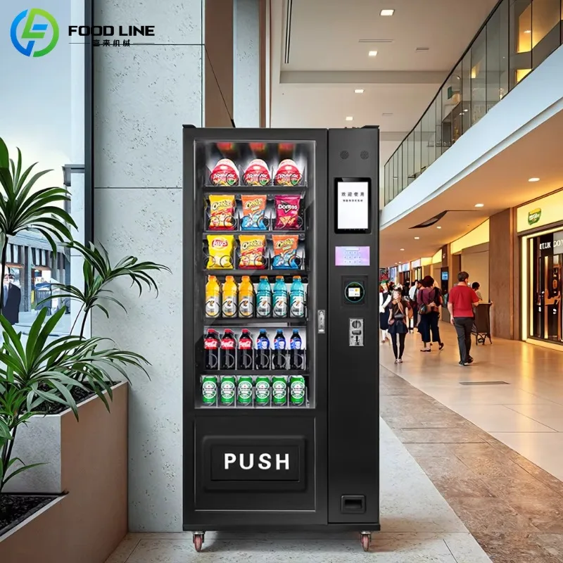 Snack Drink Vending Machine Plug Play Digital Signage Adjustable Shelf Event Venue Expo Customized