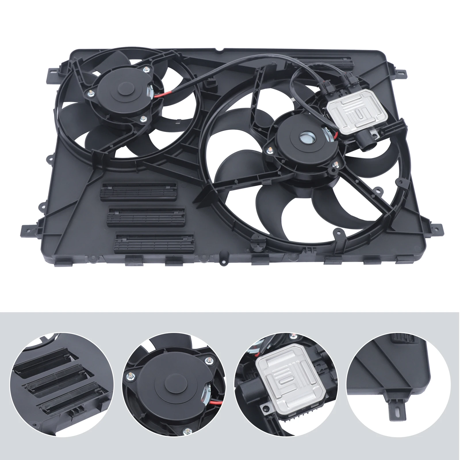 Dual Cooling Fan Fit for Volvo S80 V60 V70 XC60 XC70 VO3115116 306686296 623840