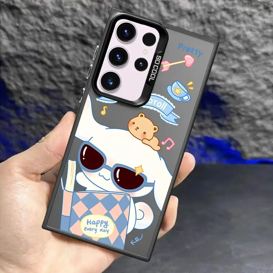 حافظة لهاتف سامسونج جالاكسي S23 S24 S25 Ultra S20 S22 S23 FE نوت 20 S21 Plus S24FE غطاء شل لطيف سينامورول كورومي #2