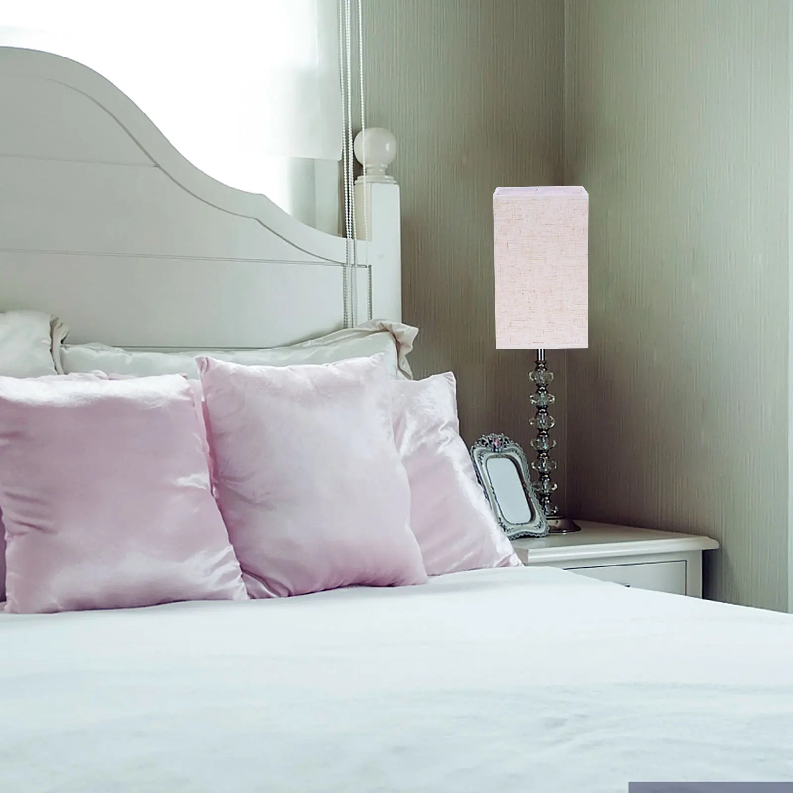 

E27 Square Cloth Lamp Shade Durable Protective Light Cover Warm Shade for Ceiling Wall Floor Lamps Lamp Cover Cloth Lampshade