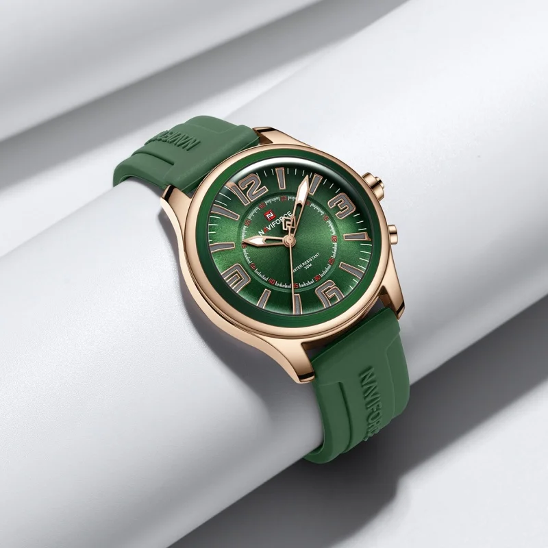 NAVIFORCE 9256 Nuovo Coppia Orologio Al Quarzo Impermeabile Luminoso Cinturino In Silicone Sport di Moda per Uomo e Donna Data Orologi relógio