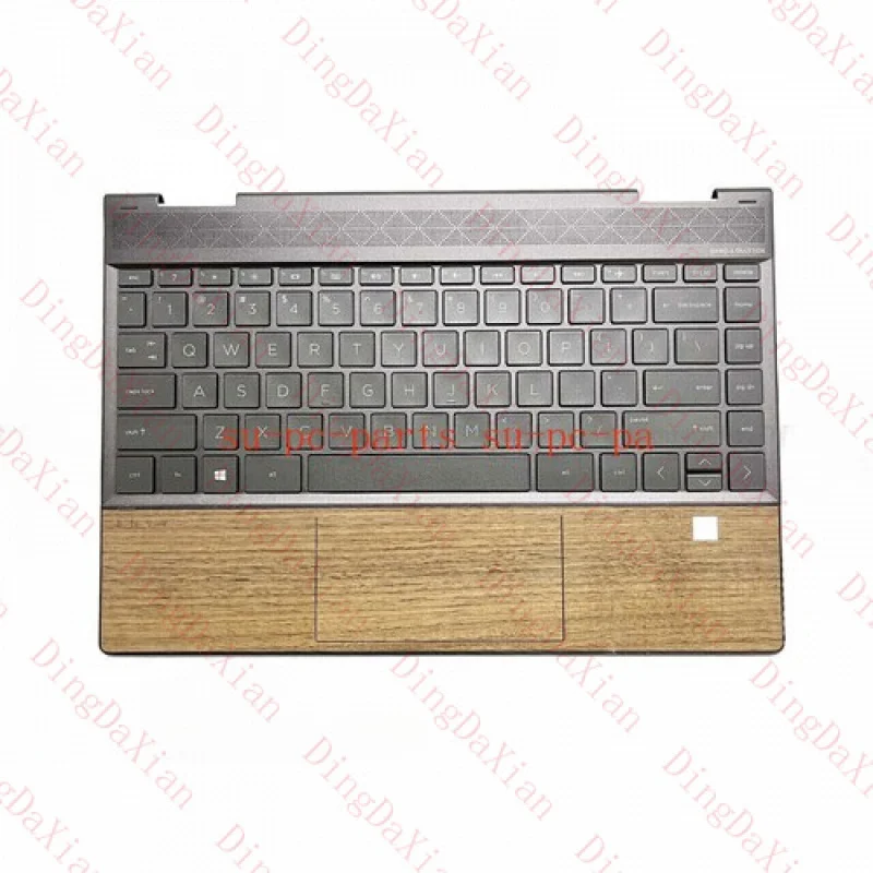 

LL New HP Envy x360 13-AR 13.3" Palmrest Bezel US BL Keyboard L57945-001 Wood