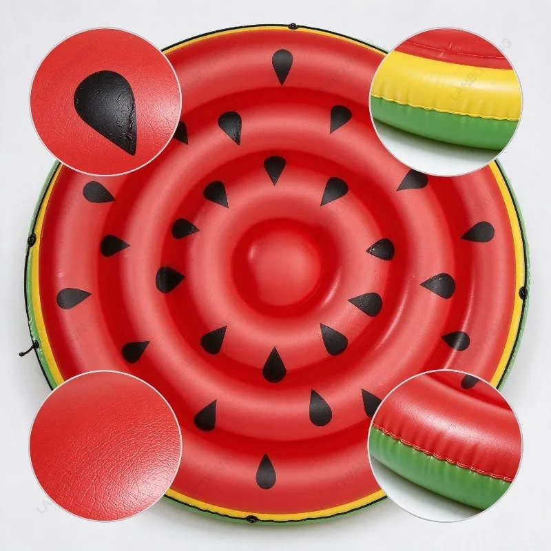 For Watermelon Inflatable Floating Row Bed, Swimming Mattress Floating Island Pad, Outdoor Water Play Toy for Beach & Camping