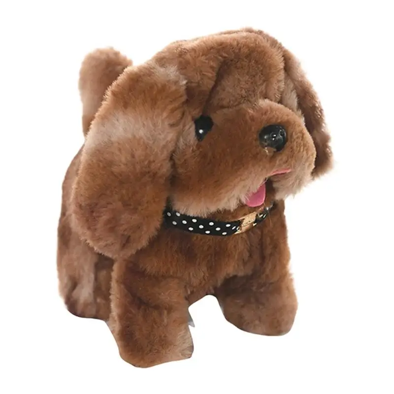 6 Styles Realistic Plush Simulation Smart Dog Children Toy Can Walking And Call Electric Plush Robot Pet Dog Toddler Birthday