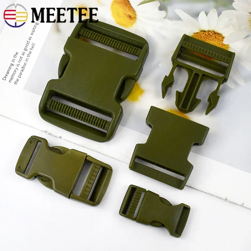 2/4Pcs 20-50mm Plastic Strap Quick Release Buckles Backpack Adjustable Plastics Hook Replacement Clasp Pet Collar Accessories