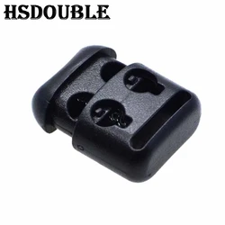 10 Pcs/Pack 2 Hole Cord Locks Toggle Clip Buckle Rope Cord Lock Stopper Black