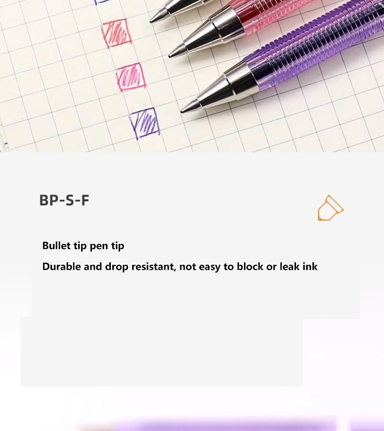 6/12 Stück Japan PILOT Kugelschreiber BP-SF Farbe 0,7 mm Rundkopf Ölstift Klassisch zum Schreiben von Unterschriften Schulbüro-Briefpapier – Detail 5
