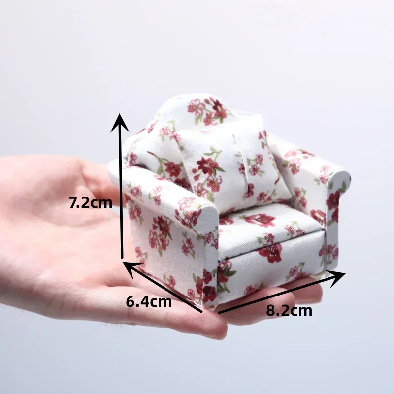 2024 New Mini Floral Print Guinea Pig Sofa Bed Small Animal Cage Mini Sofa Hamster Rat Sleeping Bed Hamster House Sofa Hedgehog