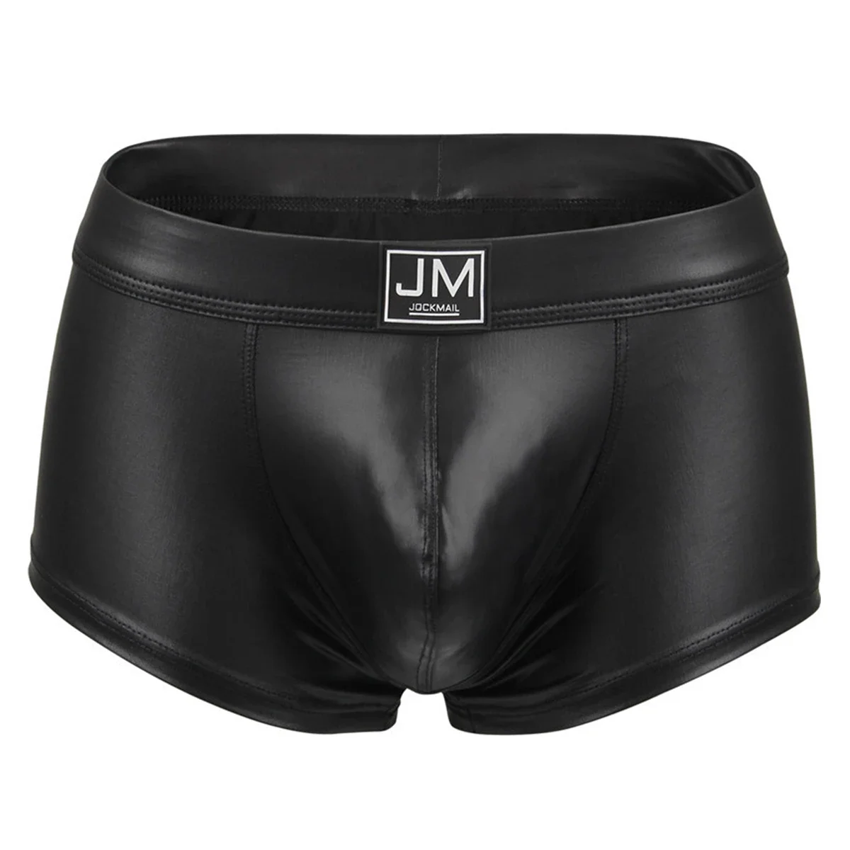 Sexy Boxer in pelle multicolore intimo PU Leather Gay Men Penis Pouch Boxer Shorts Cueca Boxer Masculina mutande Swim Trunk