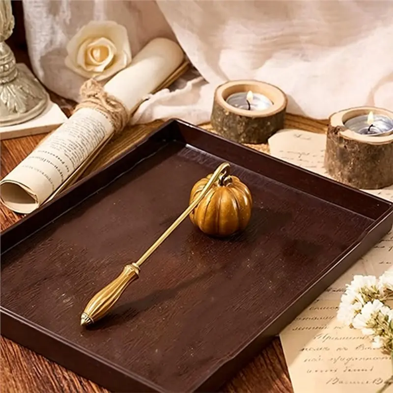 PORK-Pumpkin Candle Snuffer Decorative Hand-Painted Candle Extinguisher Long Handle Candle Tool