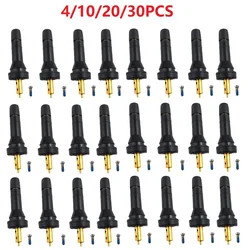 4/10/20/30PCS Replacement Parts For Chang An TPMS Rubber/Aluminum Snap-in Tire Pressure Sensor Valve Stem Service Kit