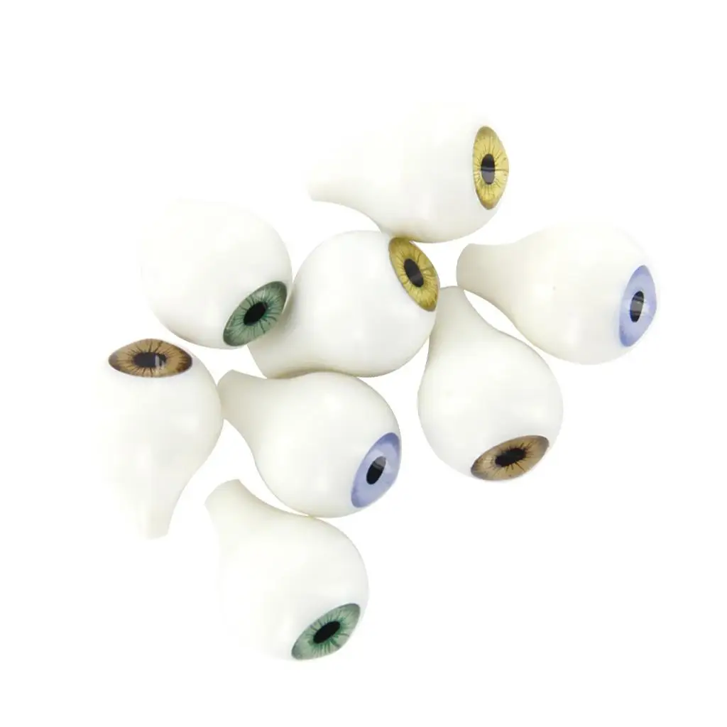 مجموعة عيون الدمية من البلاستيك الأكريليك 16 مم متعددة الألوان 8 قطع لملحقات BJD ألعاب قطيفة ومشاريع DIY