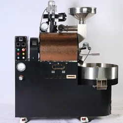 WK-T2 Touch Screen Commercial Coffee Bean Roaster, Half Direct Fire Half Hot Air Roasting, Built-in Temperature Probe