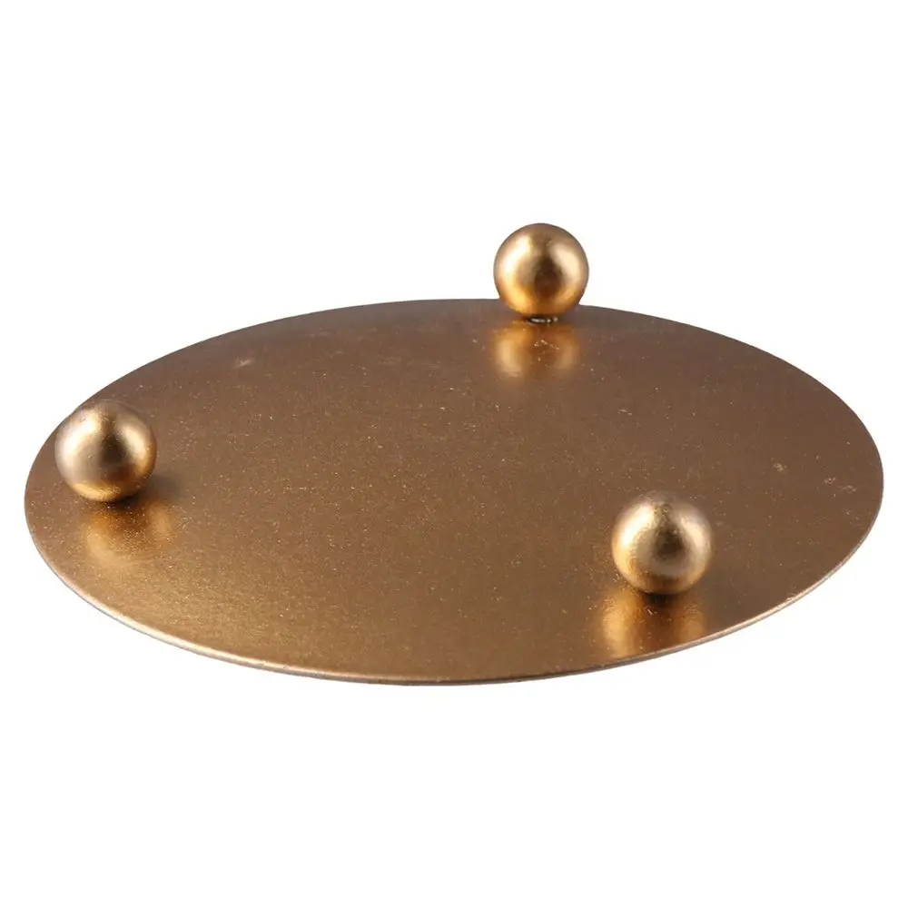 4 قطع من حوامل الشموع الذهبية الذهبية لشموع عمود معدنية أنيقة من الحديد حامل شموع معدني صغير للحفلات #3