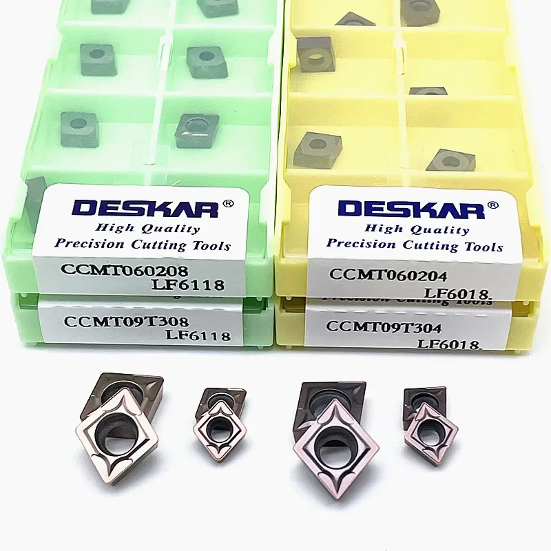 

DESKAR CCMT060204 CCMT060208CCMT09T304 CCMT120404 LF6018 LF6118 Carbide Insert Cutter CNC Lathe Turning Tool For Stainless Steel