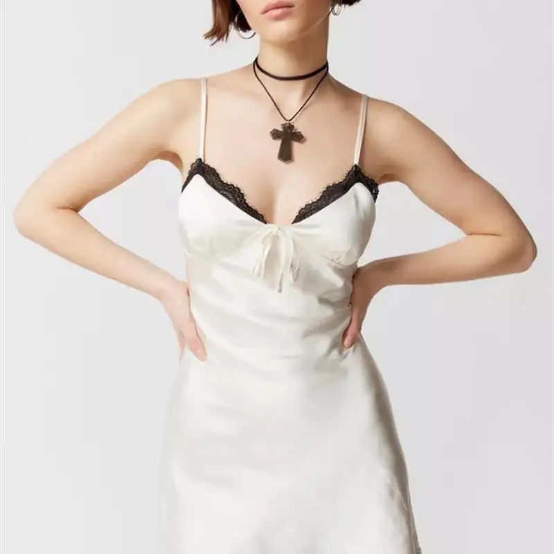 

Новая летняя коллекция: Женская домашняя одежда и нижнее белье – сексуальная кружевная короткая ночная сорочка без бретелек, удобная для дома.