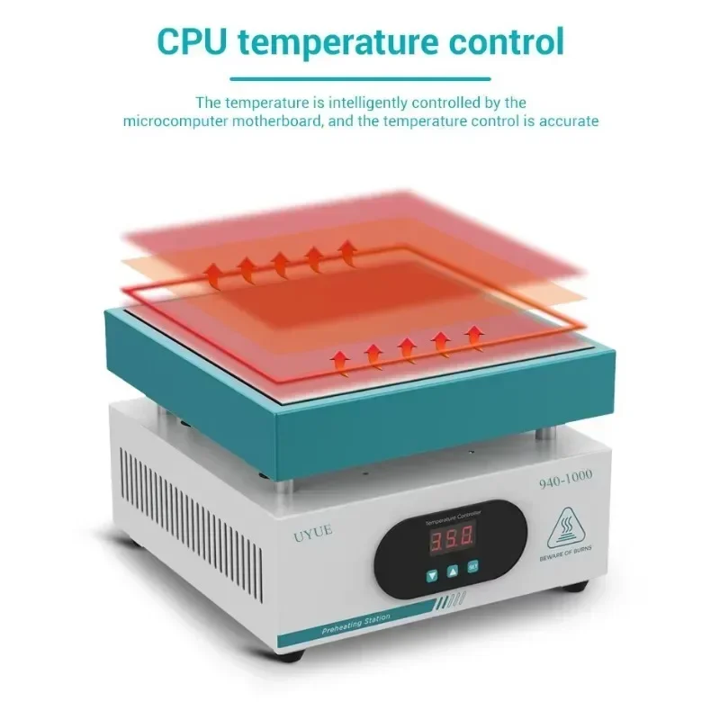 Нагревательная станция 200x200 мм, 110 В/220 В UYUE 946C для BGA PCB SMD, ремонт экрана телефона, горячая плита, обслуживание, предварительная нагревательная пластина