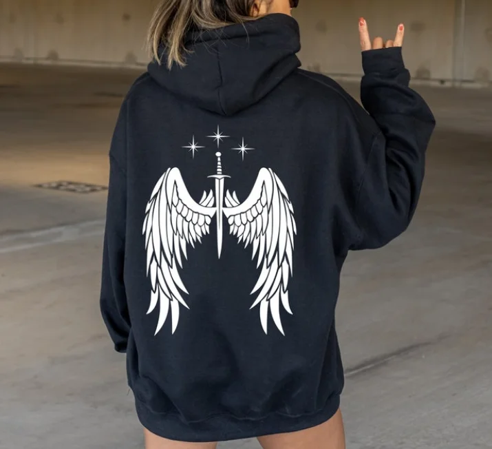 

Angel Wings Hoodie Aesthetic Sweatshirt Trendy Hoodie Design on The Back Hoodies Cool Wing Relaxing Hoodies Women Anime Hoodie