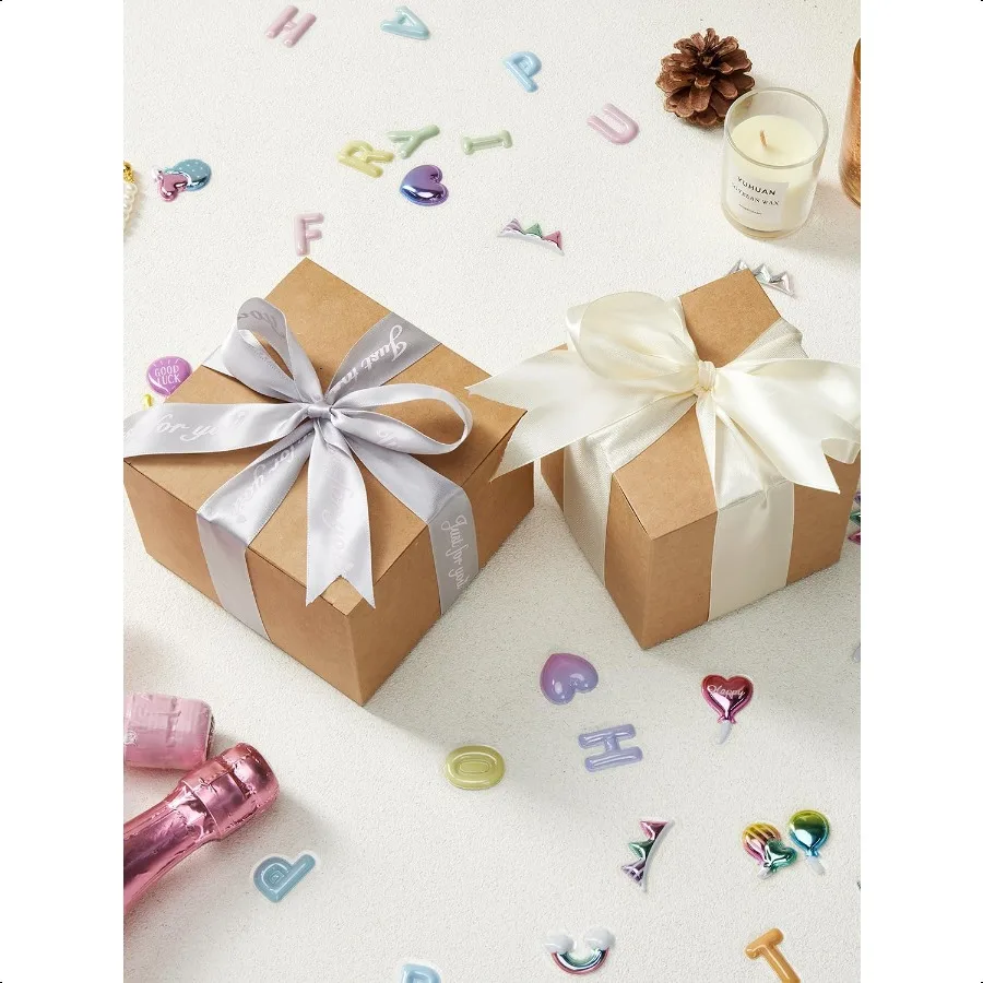 Brown Gift Boxes 5x5x3.5 25 Pack Kraft Paper Gift Boxes with Lids for Gifts Crafting Wedding Birthday Party Cupcake