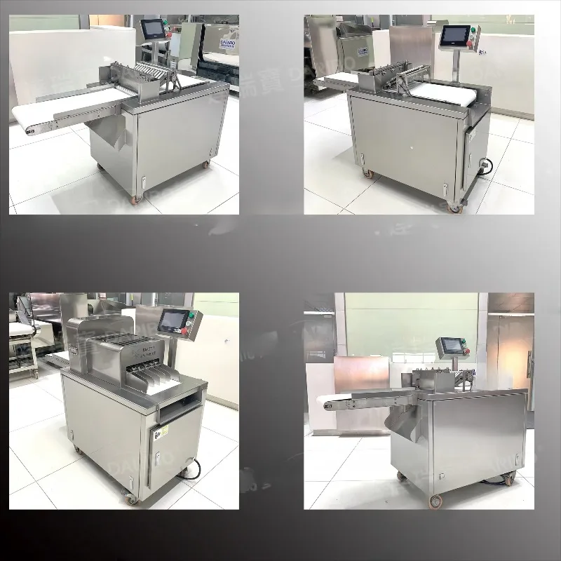 Chicken Diced Cutting 350-500kg/h Conveyor Belt Dicer | SUS304 Frozen Meat Cubes Cutting Tools for Butchery