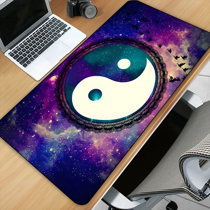 Chinese Style Tai Chi Yingyang HD Printing Mouse Pad Computer Pc Gamer Hot Large Desk Pads Computer Lock Edge Keyboard Mat Gifts