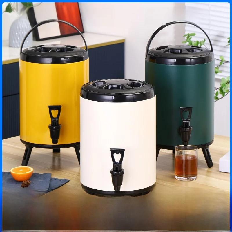 

Thiened из нержавеющей стали, чай с молоком, чай для коммерческого использования, двухслойная соевая паста, многоцелевой буй для питья воды