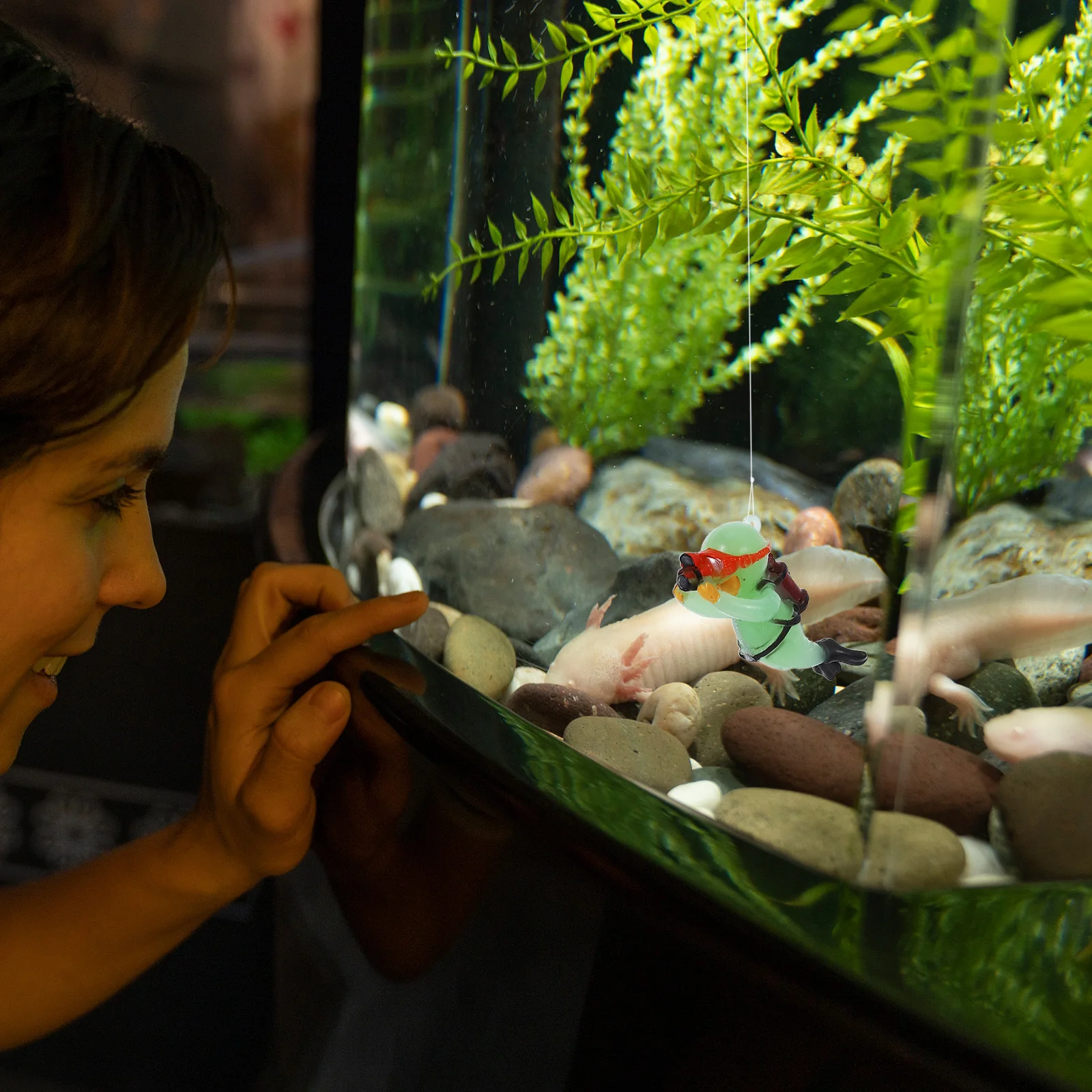 

Mini Floating Diver Small Diver Decor Lovely Aquarium PVC Ornament Decoration Fish Tank Scene Fish Tank Scene Ornaments