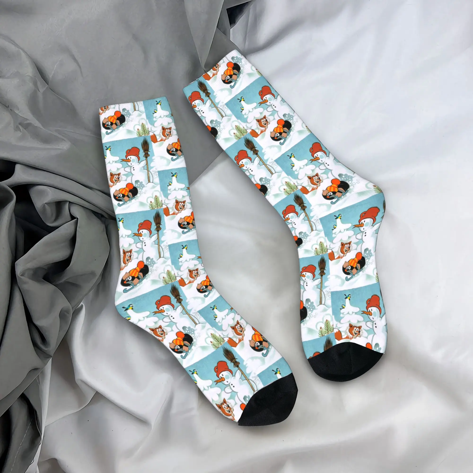 

Custom Classic Comic K-Krteks M-Moles Hot Dress Socks Men Women Warm Fashion Novelty Classic Crew Socks