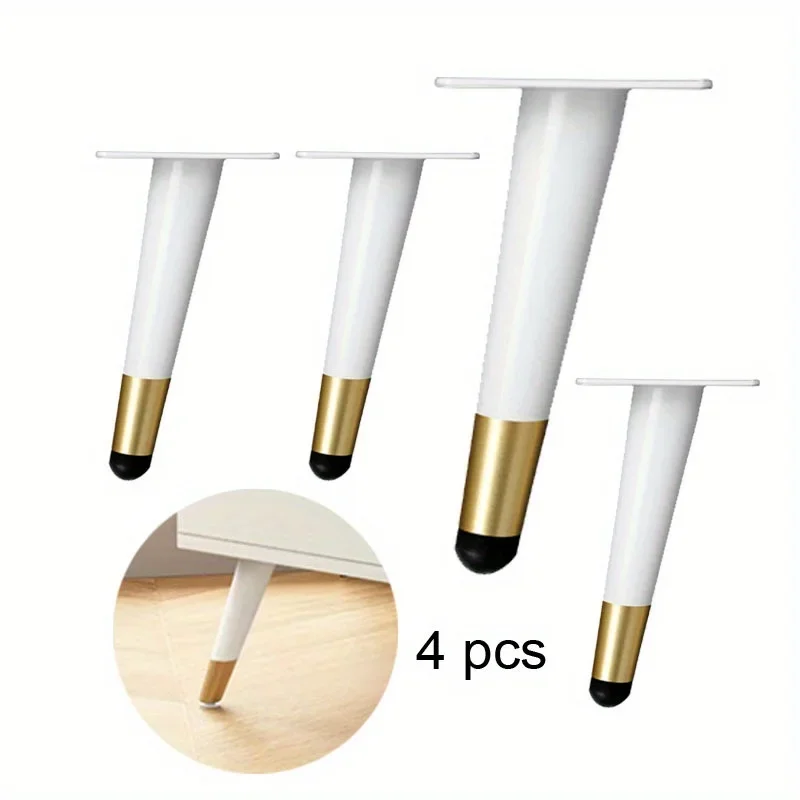 4pcs Coffee Table Support Desk Chairs Nightstands DIY Furniture Metal Legs Adjustable Furniture Table Legs for Sofa TV Cabinet