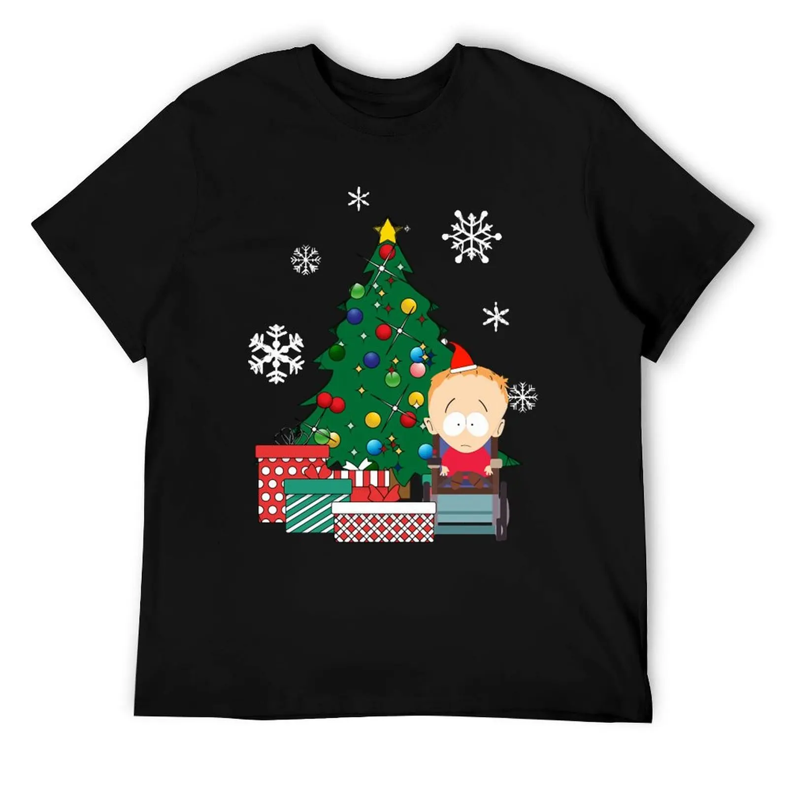 

Timmy Around The Christmas Tree South Park T-Shirt cotton t shirt man t shirt man cotton cotton t shirts man 100% T-Shirt