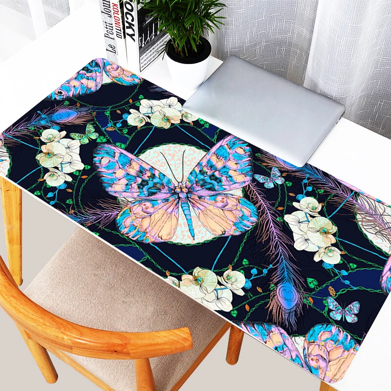 

Purple Butterfly Flower Aesthetics Mouse Pad Laptop Anime Gamer Mousepad Computer Kawaii Gaming Cabinet Keyboard Rug Girl Gift