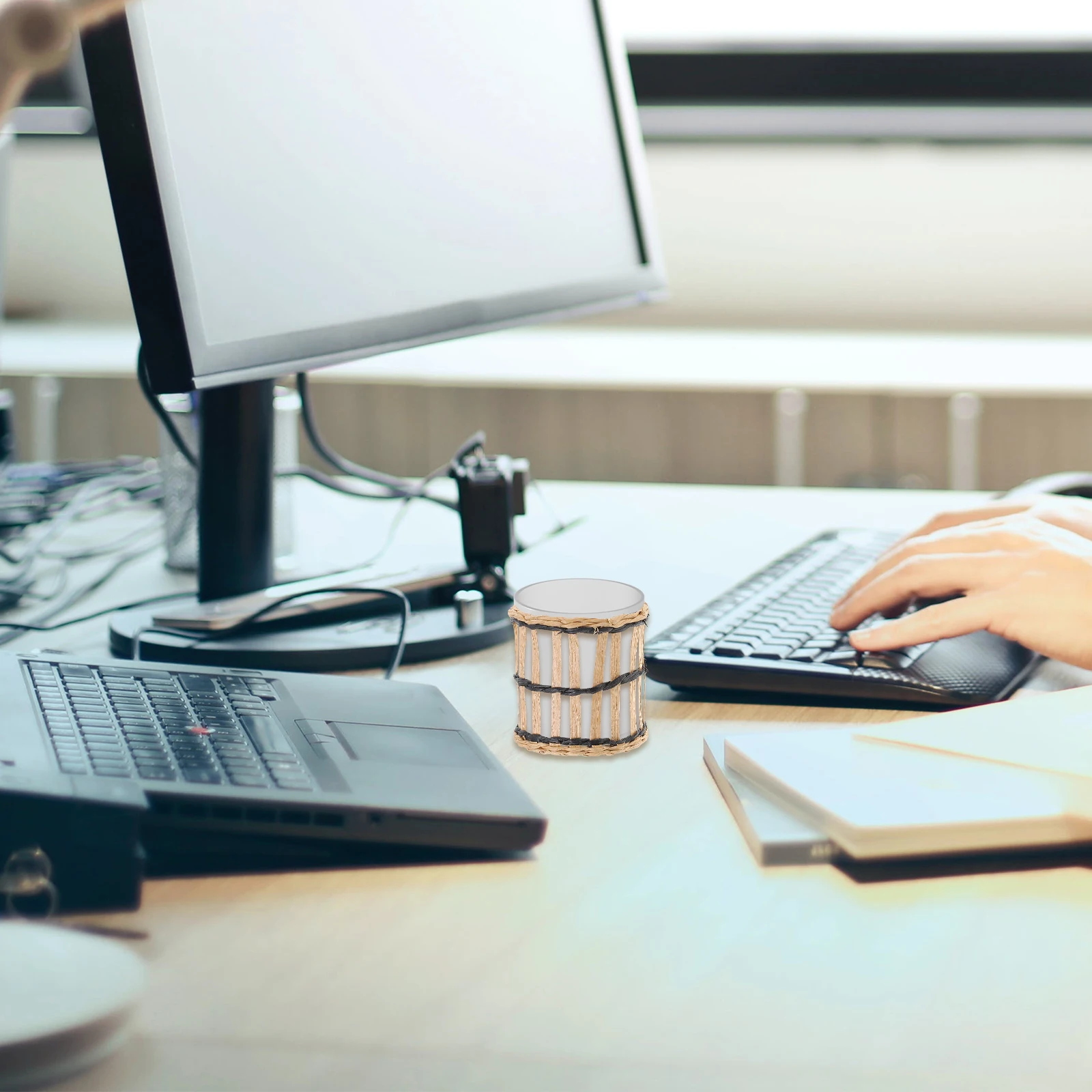 

1pc Glass Sleeve Straw Woven Protective Cover Anti-Scald Holder For Mug Tea Cup Heat Resistant Handmade Weaving Craft Household