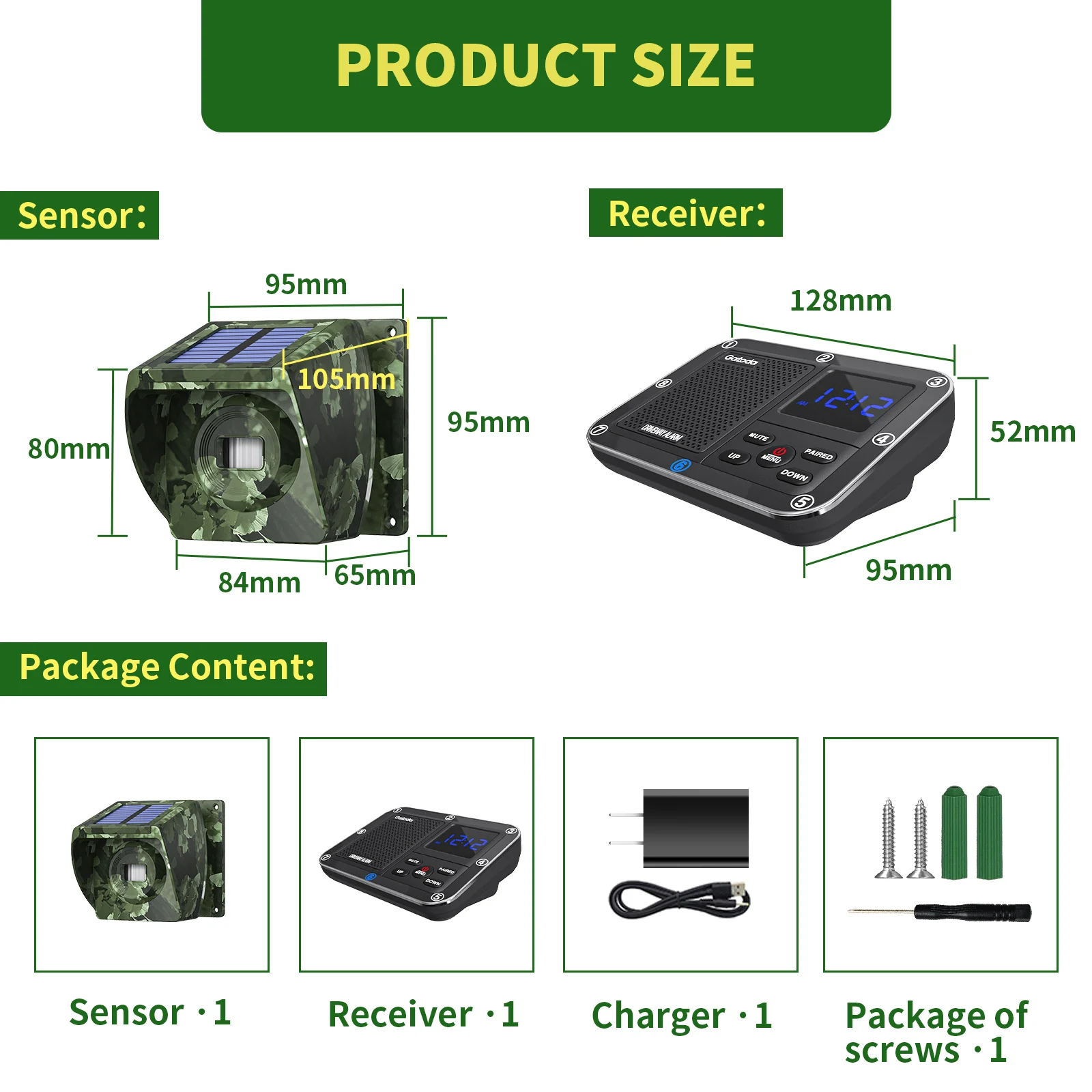 High - Performance Long - Range Waterproof PIR Motion Sensor System: Wireless Outdoor Driveway and Home Security Alarm