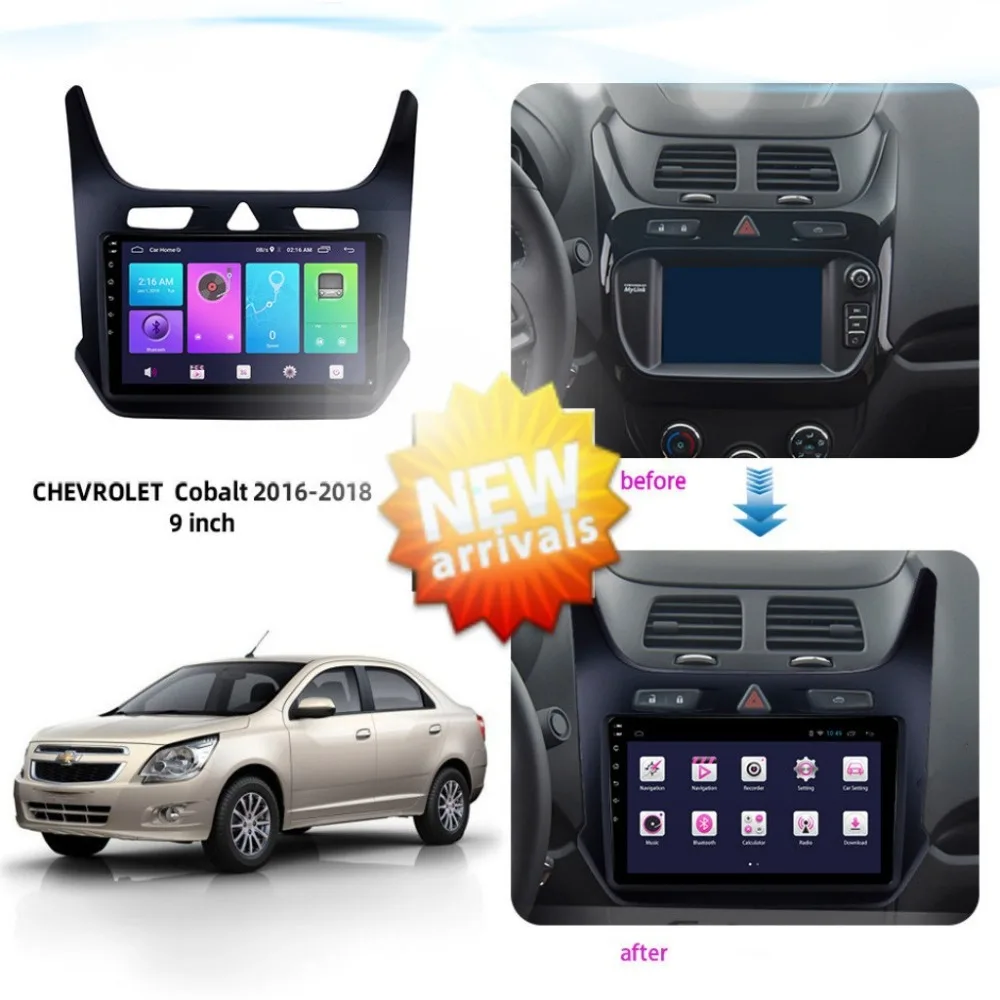 

For CHEVROLET COBALT 2016-2018 9 INCH Cars Radio Fascia Fit Stereo Surround Panel Face Plate Dash Trim Kit Faceplate Frame Bezel