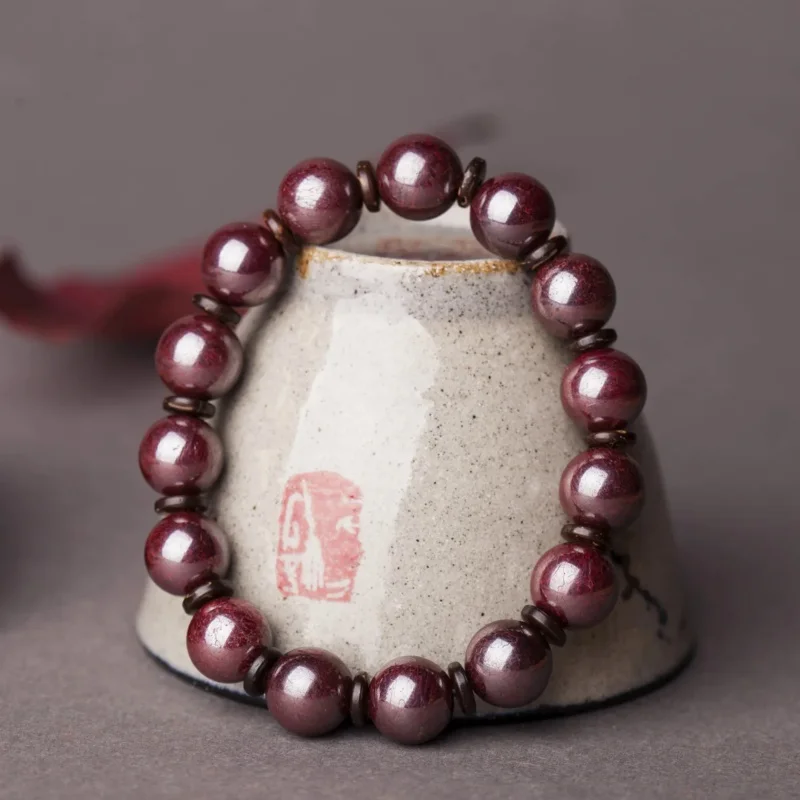 Natural cinnabar bracelets raw stones  birthdays gifts for men and women minerals  red jewelry