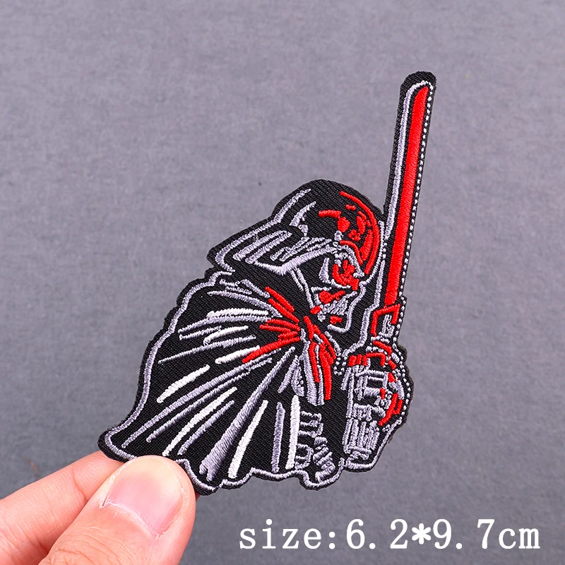 Parche bordado termoadhesivo Grim Reaper estilo Punk para planchar - imagen 3