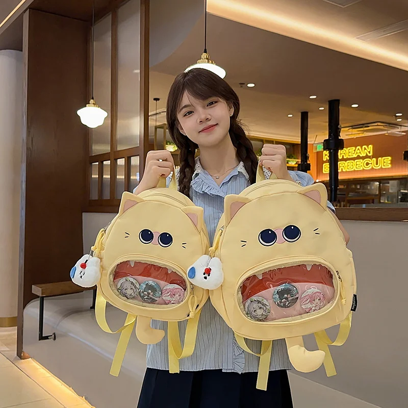 Funny Capybara Itabag Y2K Backpacks Student Transparent Backpacks Personalized Cartoon Animal Backpack Parent High Capacity Bag