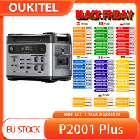 Oukitel P2001 Plus Portable Power Station, 2400W Ac Output, 2048Wh Lifepo4 Battery, 13 Outlets, 80% Charge in 1 Hour, Smart App Control