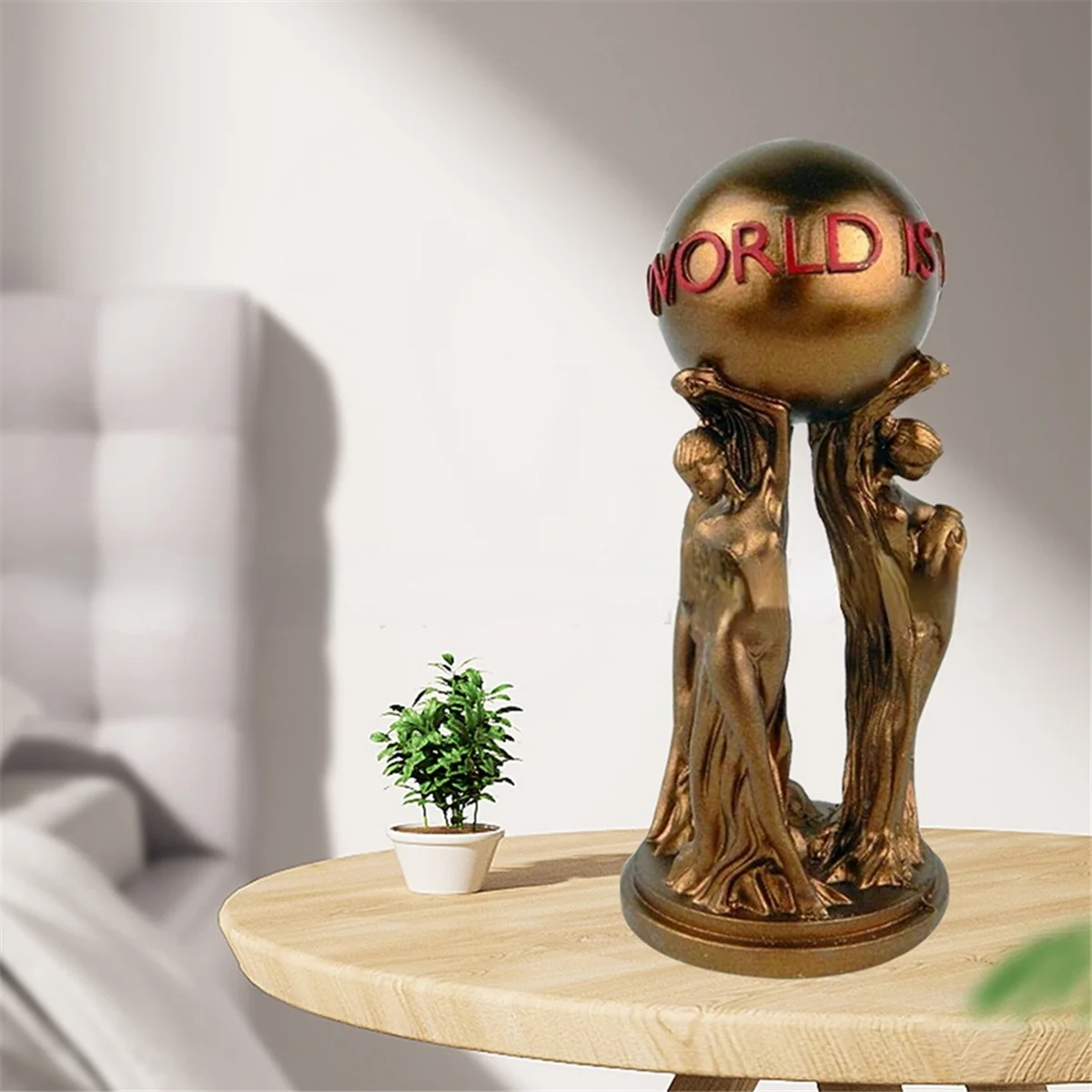 A44Tโลกเป็นรูปปั้นของคุณถ้วยรางวัลสําหรับตกแต่งบ้านสํานักงานวันเกิดพิธีสําเร็จการศึกษารูปปั้นเรซิ่น