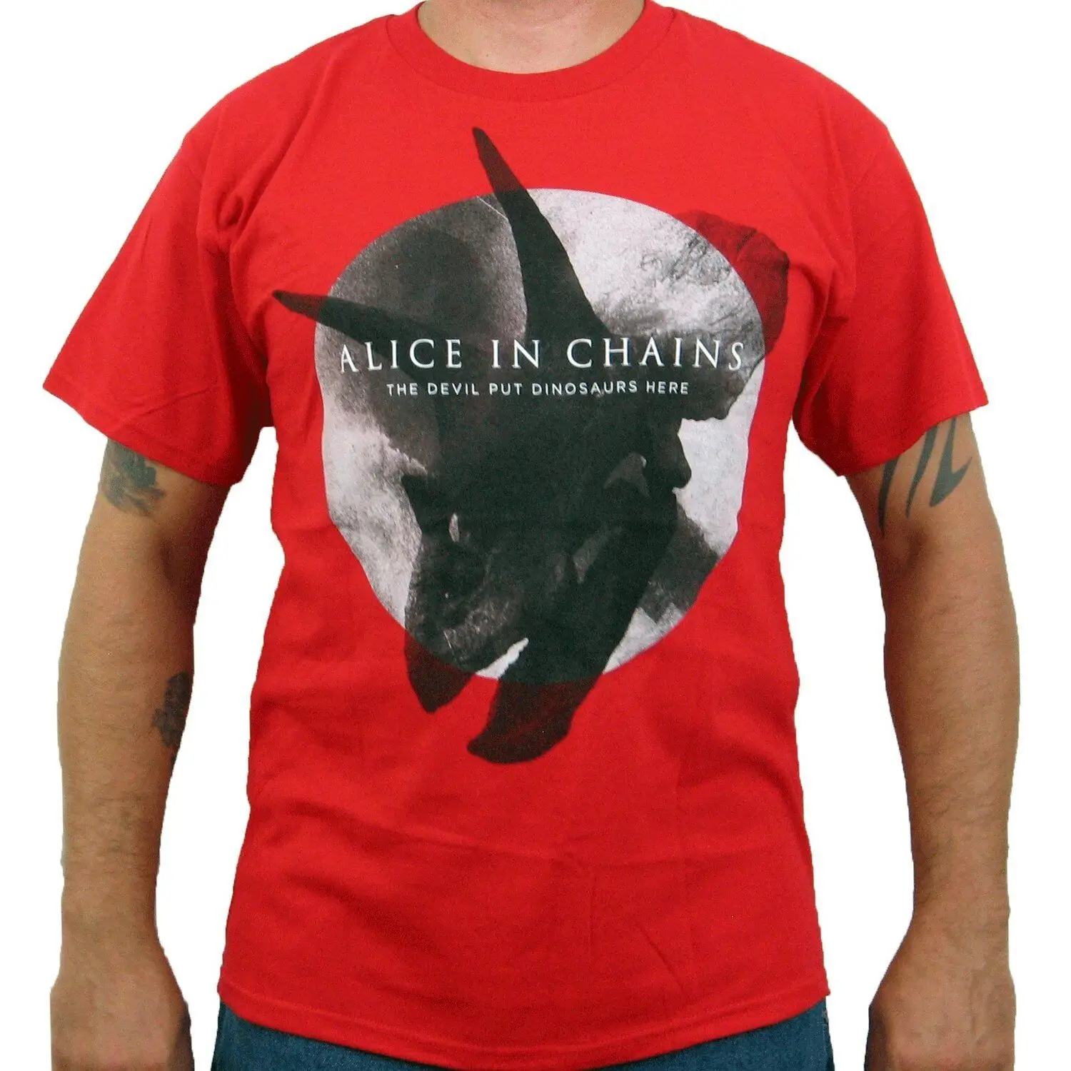 New Red Alice In Chains The Devil Put Dinosaurs Here Concert T Shirt S