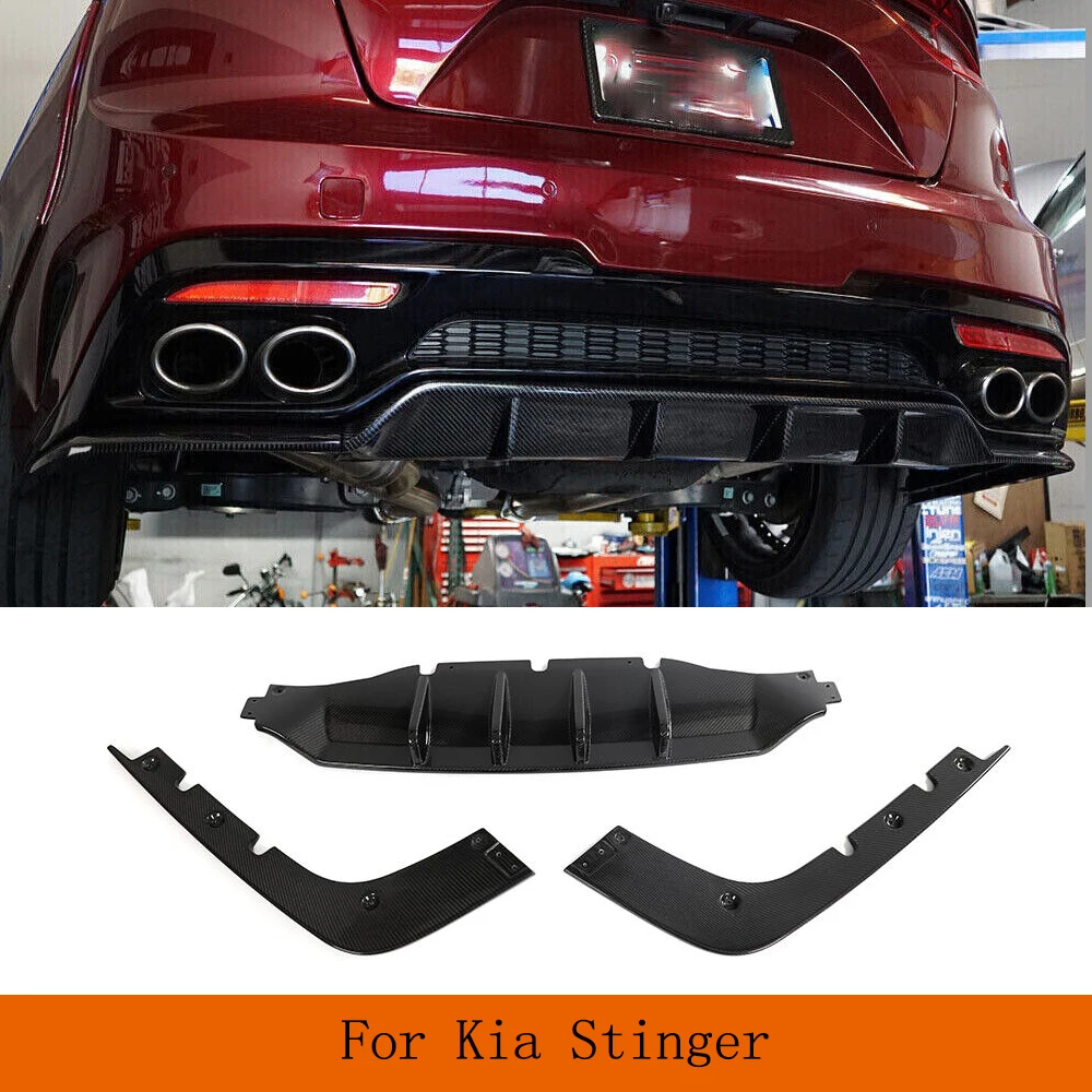 

Rear Bumper Diffuser Lip Carbon Fiber Spoiler For KIA Stinger GT EX Hatchback 4-Door 2018-2022 Rear Diffuser Lip Spoiler Guard