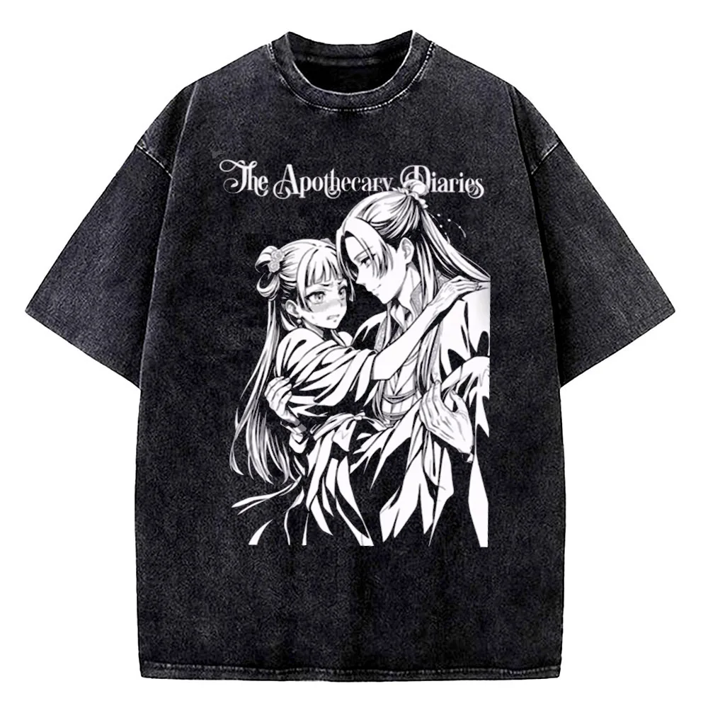 the Apothecary Diaries cotton Vintage Washed top tees teen Colorful kawaii harajuku  Y2k Pop Culture aesthetic Graphic harajuku