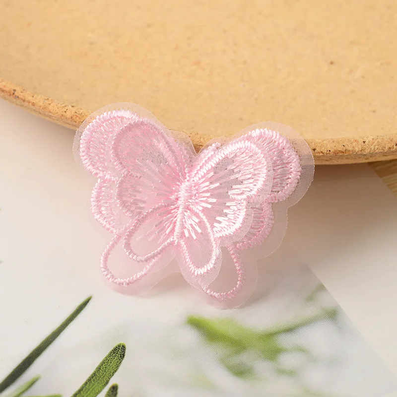 20PCS/Lot Double Layer Butterfly Patch DIY Headdress Accessories