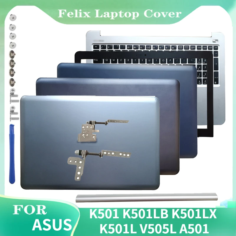 

NEW For ASUS K501 K501LB K501LX K501L V505L A501 LCD Back Cover/Front Bezel/Hinges/Hinge Cover/Palmrest With Keyboad