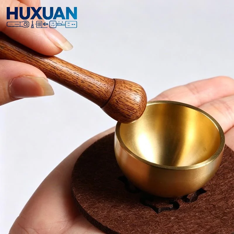 Handcrafted Mini Brass Sound Bowl Small Chant Bowl for Home Office Meditation Stress Reduction Sound Healing