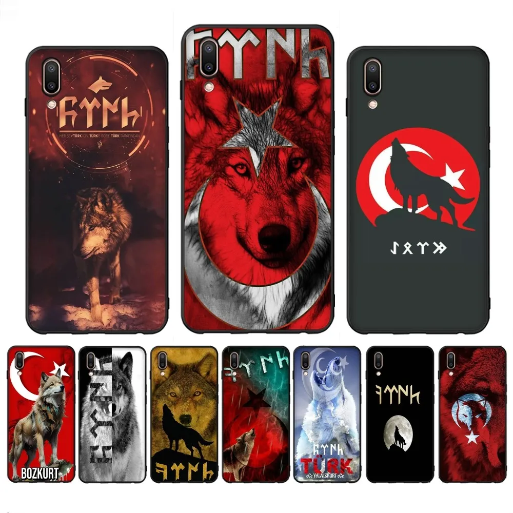 

Turkish Language Bozkurt Gray wolf Phone Case For Redmi Note 4 X 5 A 6 7 8 T 9 9S 10 11 11S 11Epro Poco M3 pro