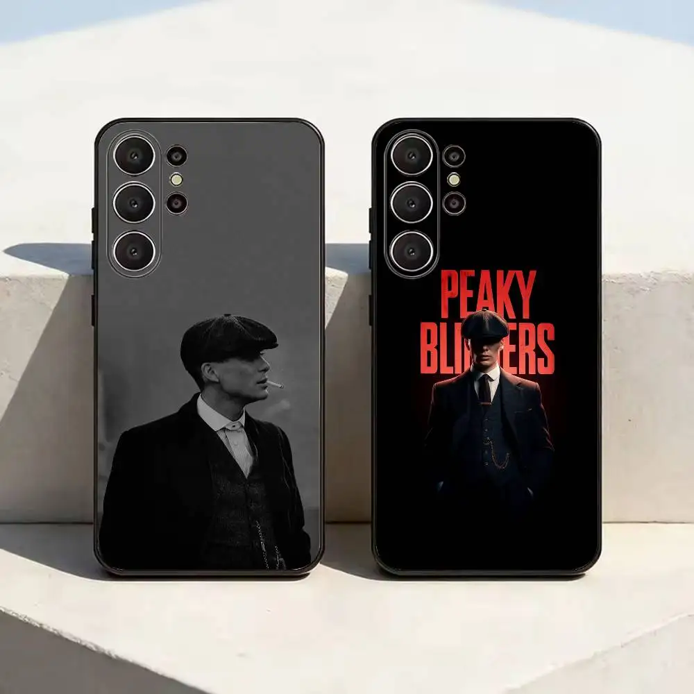 TV P-Peaky Blinders- tommy -S-shelby Black Soft Silicone Phone Case for Samsung Ultra S26, S24, S21, S22, S23, S30, Plus, Lite